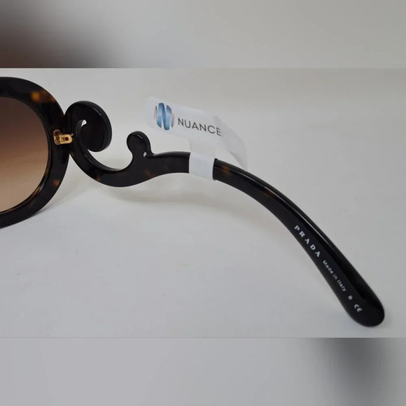 NWT Prada Women's Baroque Sunglasses Tortoise Round SPR 27N 2AU-6S1 55-22-135 - Picture 6 of 16